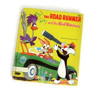 Vintage Whitman &quot;Tell-A-Tale&quot; Book 1968 The Road Runner and the Bird Watchers by Jean Lewis Illustrated by Phil de Lara Small-Size Book