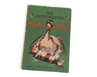 Vintage Mother Goose Book: Metropolitan Life Insurance-advertentie