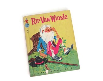 Vintage &#39;Rip Van Winkle&#39; Book 1961 Rand McNally Elf Book Children&#39;s Book by Dorothy Bell Briggs Illustrated by Anne Sellers Leaf Collectible