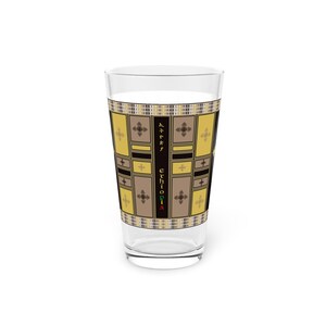 Festive Pint Glass: 16oz Unique Drinking Glass Barware
