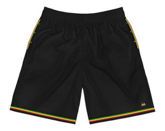 Rasta Men's Jogger Shorts, Reggae Pattern Style, Lion Design, Reggae Style shorts with Rasta Lion, Men's Jogger Shorts ,Rasta Lion Shorts