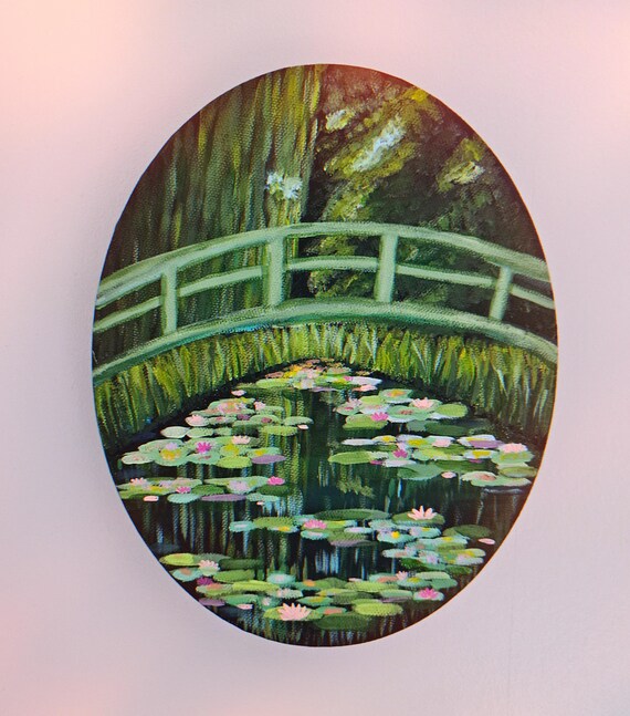 モネ 日本橋 モネ 睡蓮と日本橋 S6号スクエア 立体複製名画 アートの友社
