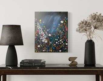 Abstract floral painting