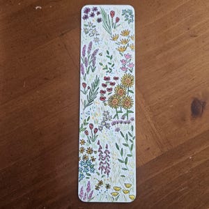 Marque-page, marque-page peint, peint à la main, art original, art floral, marque-page floral, cadeau pour les amateurs de livres, cadeau, peinture de fleurs sauvages, papeterie