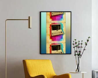 Digital Poster Printable - Technology and Science Art - Computer Grunge - "Recursion" - LunixEngineering Poster Store - Nostalgia