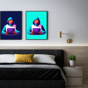 Digital Poster Printable - Technology and Science Art - Cyber Security - &quot;Maleficus&quot; - LunixEngineering Poster Store - Nostalgia