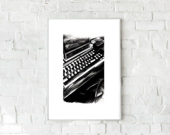 Digital Poster Printable - Technology and Science Art - Computer Grunge - "Fading Memories" - LunixEngineering Poster Store - Nostalgia