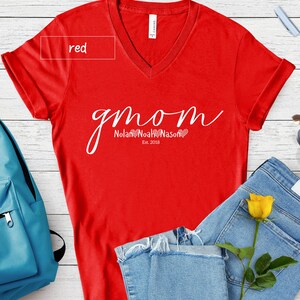 Personalized Leopard Heart Grandma Shirt, Custom GrandKids Nana T-Shirt, Custom Grandma Tee with Name, First Time Grandma