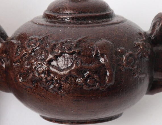Agar Wood Carved Teapot Pendant - image 2