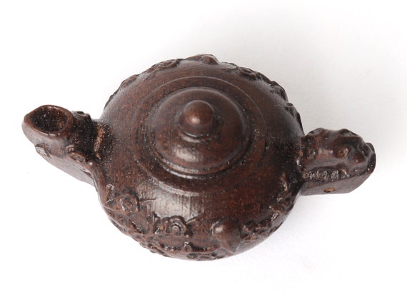 Agar Wood Carved Teapot Pendant - image 4