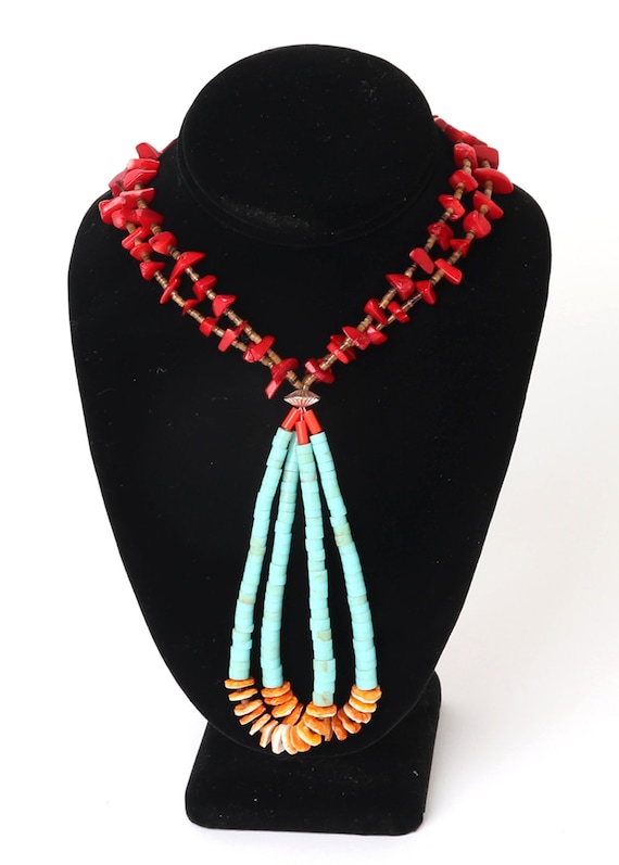 Turquoise and Spiny Lobster Layered Necklace
