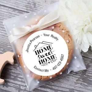 Personalized Real Estate Sticker, Home Sweet Home Stickers, Real Estate Agent Labels, Custom Realtor Gift Tags