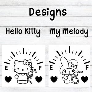 Kitty Fuel Door Decal, Cute Gas Tank Car Sticker, Kawaii Car Vinyl Decal, Pink Kitty Gas Cap Sticker, Cute Car Accessories Gift image 4