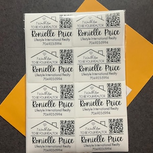 Personalized Real Estate Sticker, Home Sweet Home Stickers, Qr Code ...
