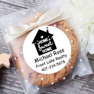 Personalized Real Estate Stickers, Home Sweet Home Stickers, Real Estate Agent Stickers, Custom Realtor Gift Tags
