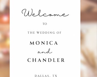 Minimalist Wedding Ceremony Sign Editable