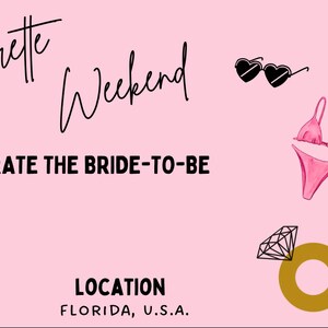 Plane Ticket Bachelorette Party Invite image 2