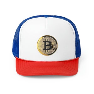 Bitcoin Trucker Hat / Bitcoin Coin Graphic / Bitcoin Cap / Crypto Trucker Hat / BTC Hat / Crypto Hat / Bitcoin Hat / Cryptocurrency Apparel