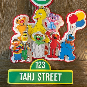 Sesame Street Cake Topper: Personalized Birthday Party Decoration