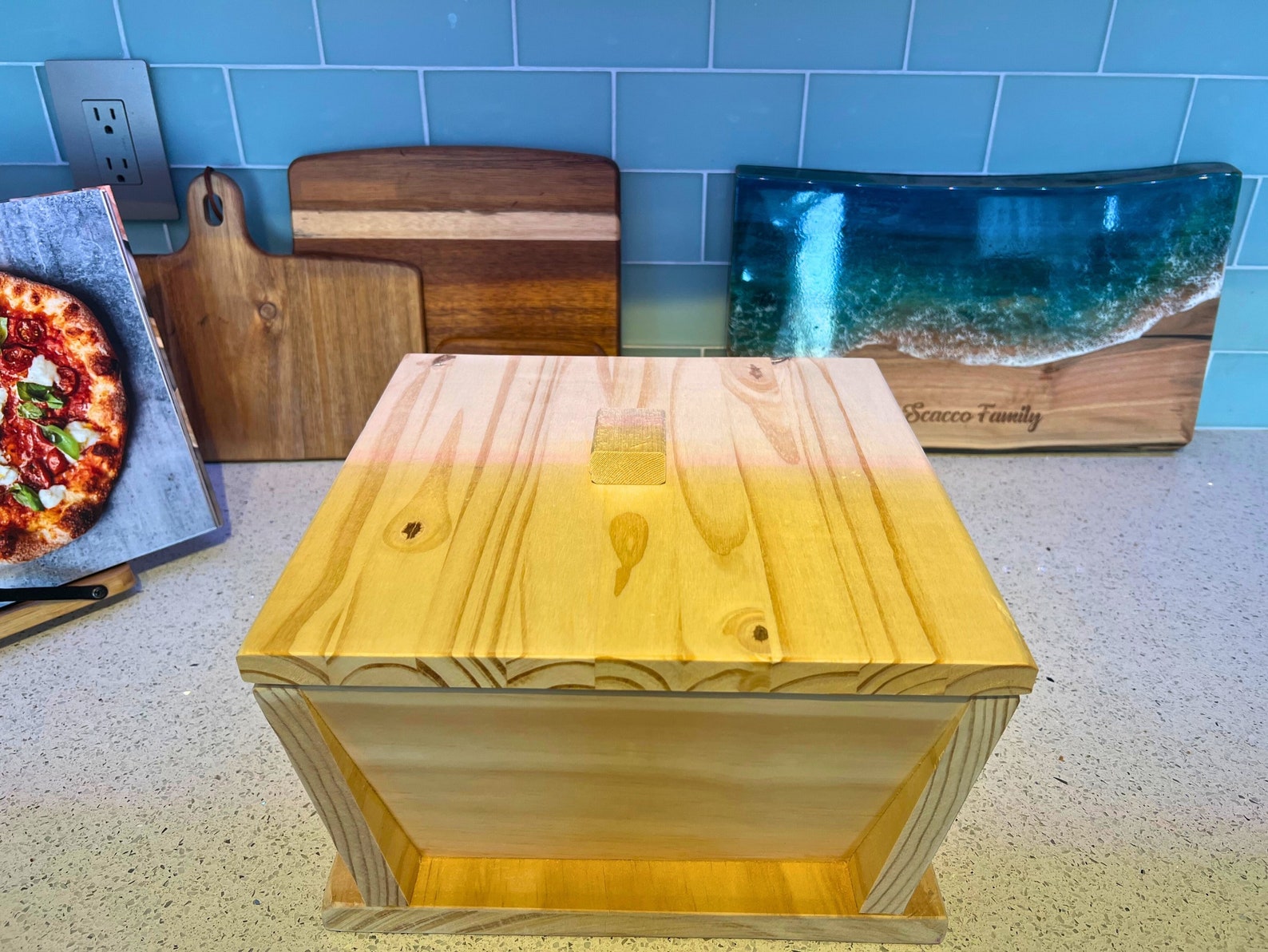 Traditional Neapolitan Wood Dough Box Madia, Pizza Making, Bread Making