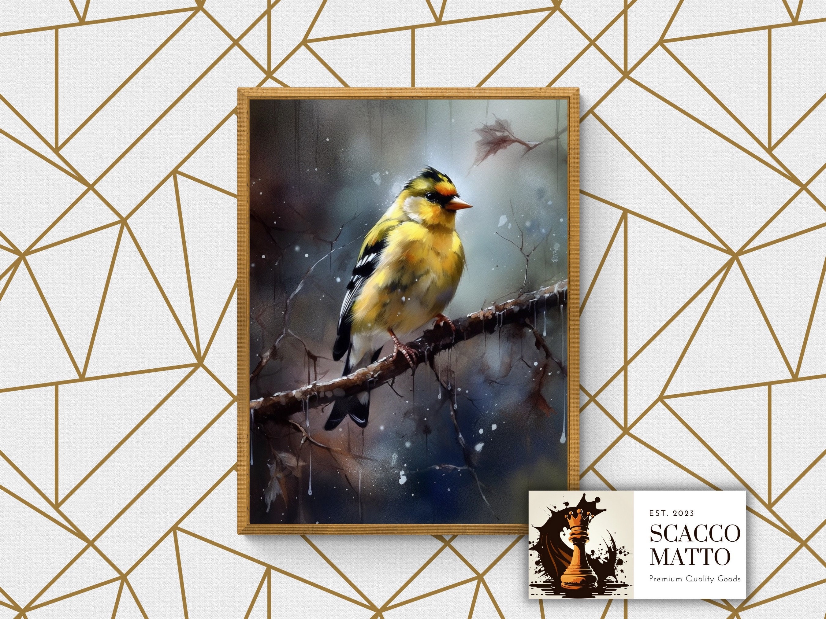Goldfinch Watercolor Art Print: Bird Wall Decor - Etsy
