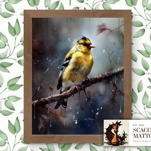 Goldfinch Watercolor Art Print: Bird Wall Decor - Etsy