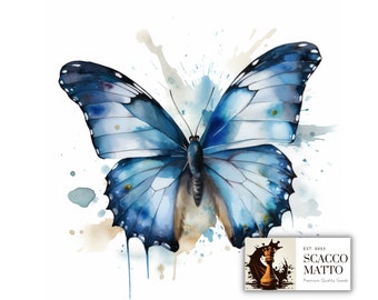 Blue Morpho Butterfly Watercolor Print, (pick 1) Butterfly watercolor, Butterfly Wall Art, Monarch, Swallowtail