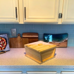 Traditional Neapolitan Wood Dough Box Madia, pizza making, bread making, dough box, authentic Neapolitan pizza
