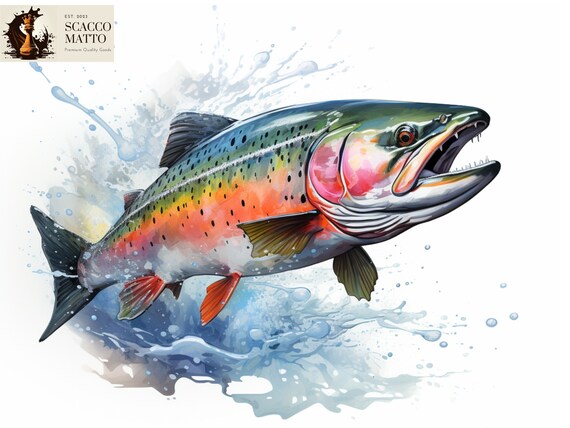 Rainbow Trout (Original Watercolor), Wall art, Fish Art, Outdoor painting. 2024