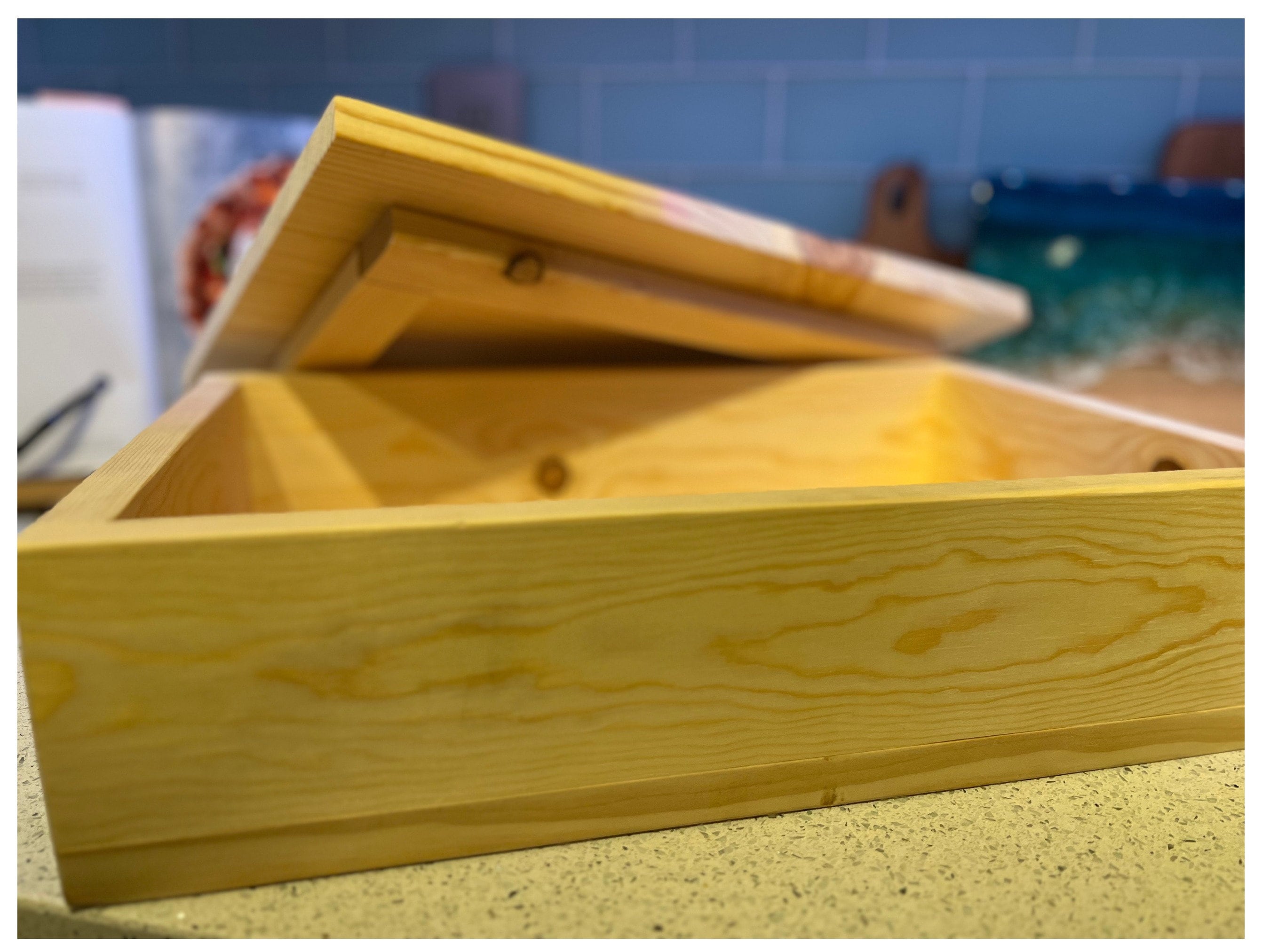 Traditional Wood Neapolitan Dough Proofing Box and Pizza Prep Lid