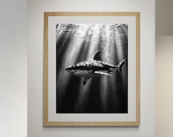 黒と白のマリンアートセット |正方形フォーマットのミニマリストの海の