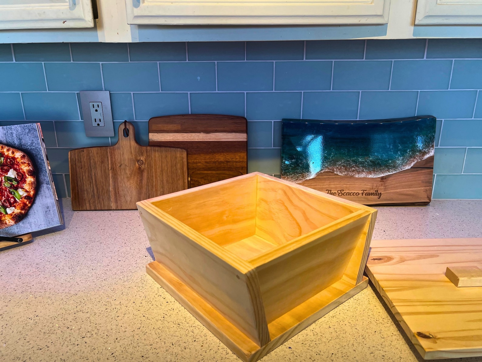 Traditional Neapolitan Wood Dough Box Madia, Pizza Making, Bread Making