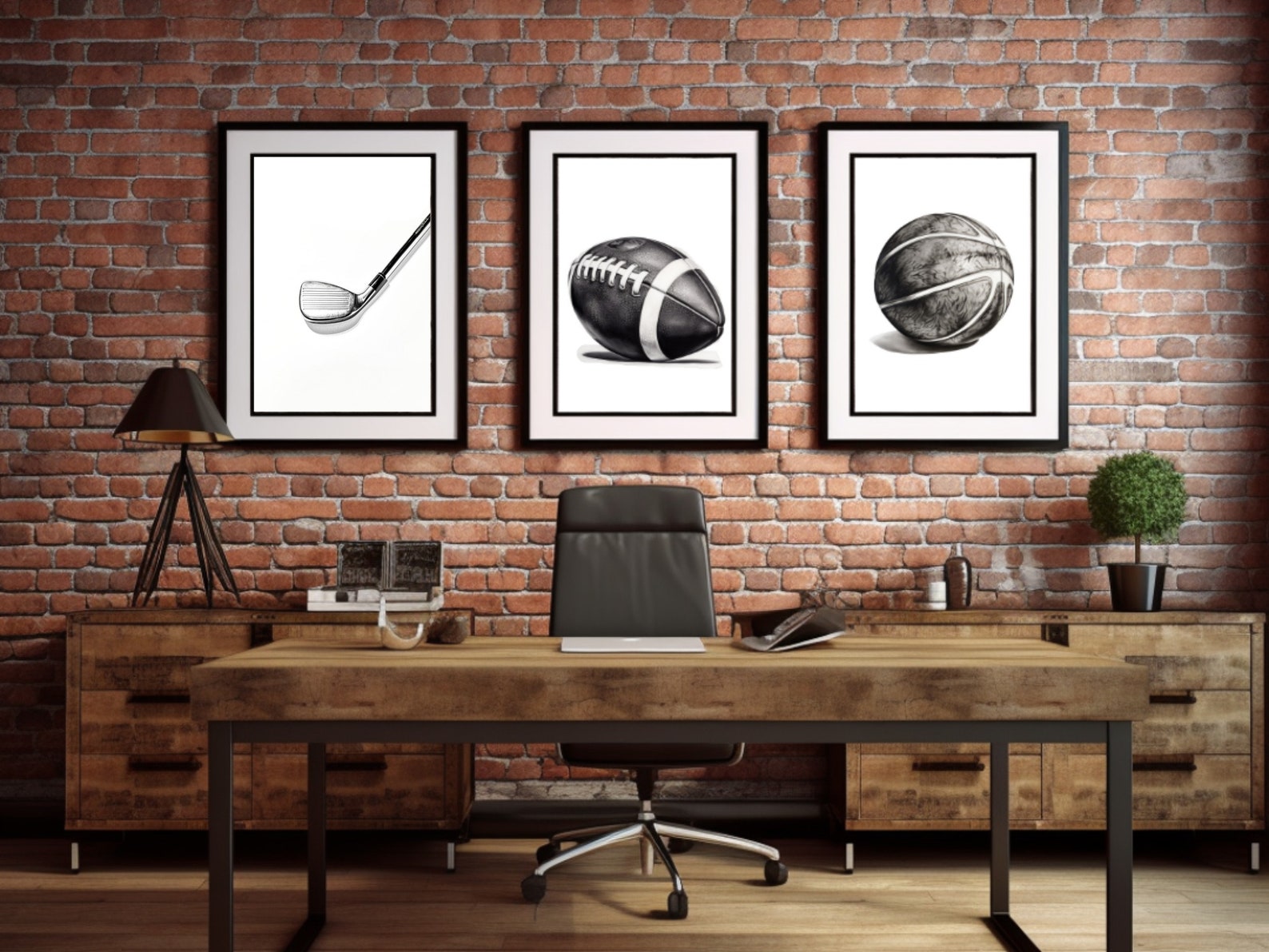 Vintage Sports Oil Painting Set of 3 Prints Wall Art Decor Etsy