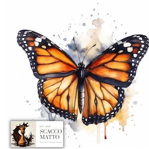 Monarch Butterfly Watercolor Art Print: Archival Paper or Canvas