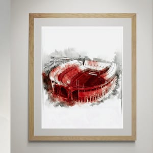 Ohio Stadium Watercolor Art Print: Columbus, Buckeye Football Gift