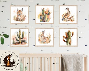 Desert Nursery Themed Prints, Adobe Illustrator, Watercolor, Mom and Baby, Baby, BOHO Nursery