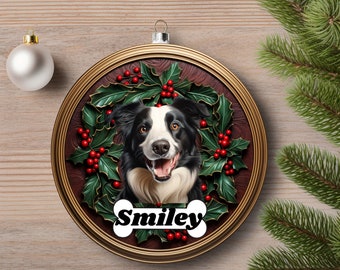 Family Dog Ornament Personalized Custom Dog Ornament Dog Xmas Ornament Pet Tribute Ornament Dog  Photo Christmas Gift Pet Memorial Ornament