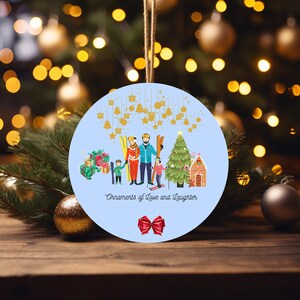 Ceramic Xmas Gift Ornaments 2023 Gift Ornaments Charming Ornaments Goodwill Ornaments Family Ornaments Holiday Gift Digital Design Ornaments