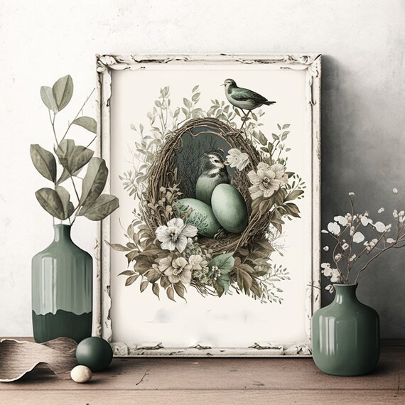 Emerald Green Watercolor Vases, Mid-Journey AI, PNG, Artsy Vases, Commercial use Decor, Bunnies Art, Egg Art, Aesthetic Arrangements