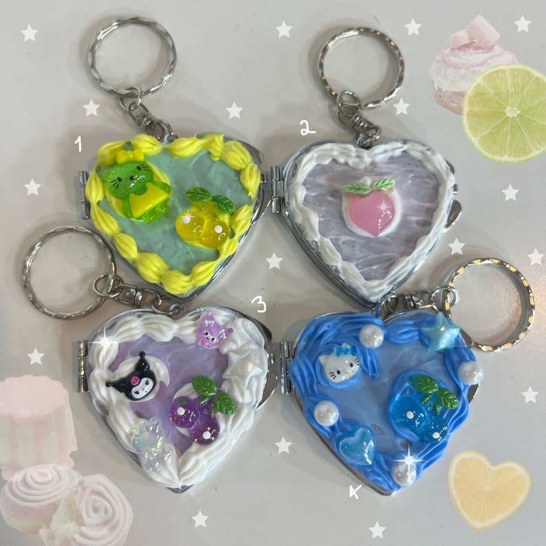Kawaii Mirror Keychains Etsy
