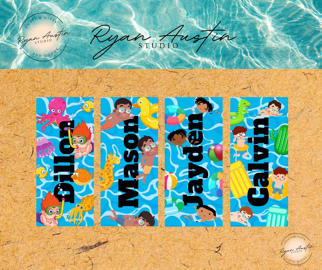 Personalized Beach Towel for Kids Custom Name Gift for Boys Customized ...