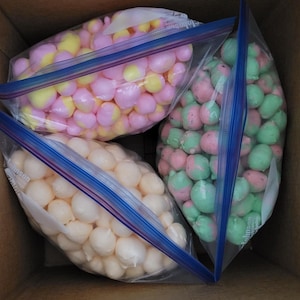 Bulk 3 Large Gallon bags Freeze Dried Taffy Bites 3lbs - Free Shipping