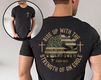 Bold Christian T Shirt, Guys Christian Shirt for Dad, Isaiah 40:31 Shirt for Christian Gift, Mens Christian T-Shirt, Mens Christian Gifts
