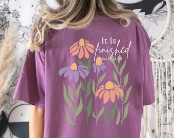 Comfort Colors He is Risen Easter Shirt, Religious Easter Shirt, Bible Verse T-Shirt, Retro Floral Christian Shirt, Boho Religious Easter