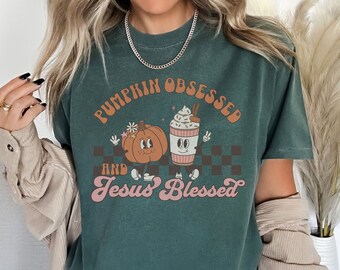 Fall Jesus Shirts, Comfort Colors Fall Christian T-Shirt, Retro Halloween Christian Shirt, Religious Thanksgiving Shirt, Fall Christian Gift