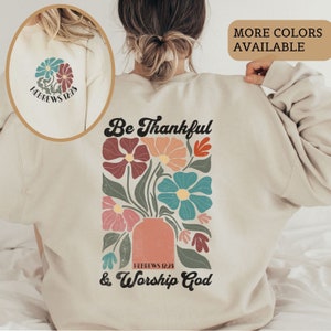 Boho Fall Christian Sweatshirt, Church Thanksgiving Vintage Shirt, Autumn Religious Sweater, Fall Christian Gift, Fall Christianity Shirt