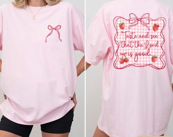 Comfort Colors Strawberry Christian Shirt, Vintage Strawberry Shirt for Christian, Bible Verse TShirt gift for her, Christian Mom Gift