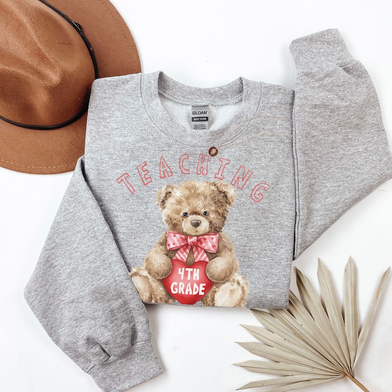 Fourth Grade Teacher Valentine Sweatshirt, Valentines Day 4th Grade ...