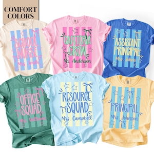 Comfort Colors School Staff Shirt, Back to School Lunch Lady TeamT-Shirts, First Day of School Cafeteria Crew Shirt, Assistant Principal Tee