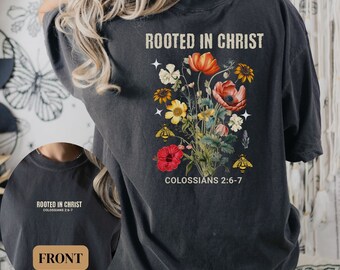 Wildflowers Christian Shirt for Mom Gift, Comfort Colors Christian Shirt for Women, Mothers Day Gift for Christian Mom, Vintage Floral Shirt